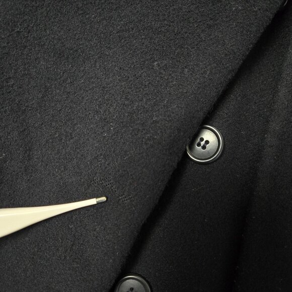 Jones New York Women's Double Breasted Peacoat XL Black Pre-owned - Picture 11 of 11